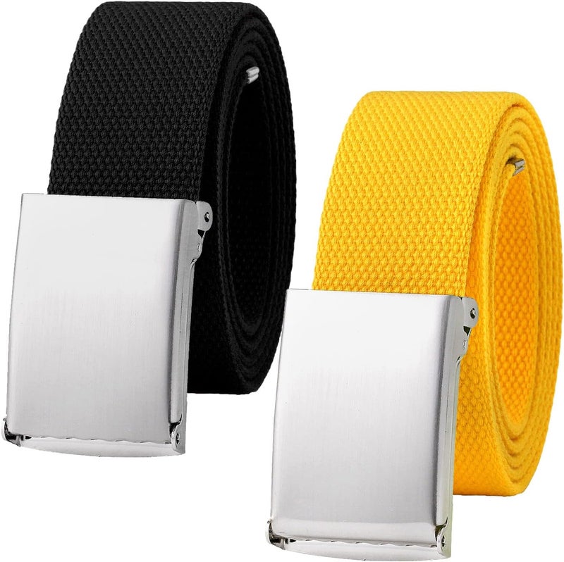 Falari Canvas Web Belt Fully Adjustable Cut to Fit Golf Belt Flip Top Buckle - Image 1